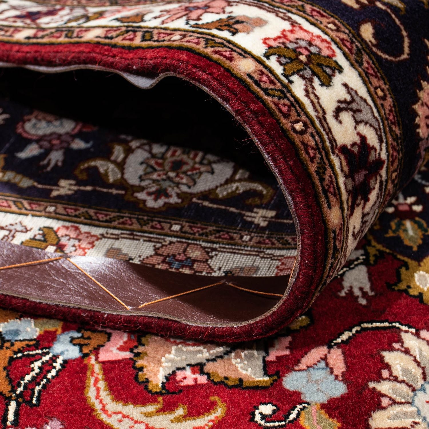 Persisk tæppe - Tabriz - Royal - 214 x 153 cm - mørkerød