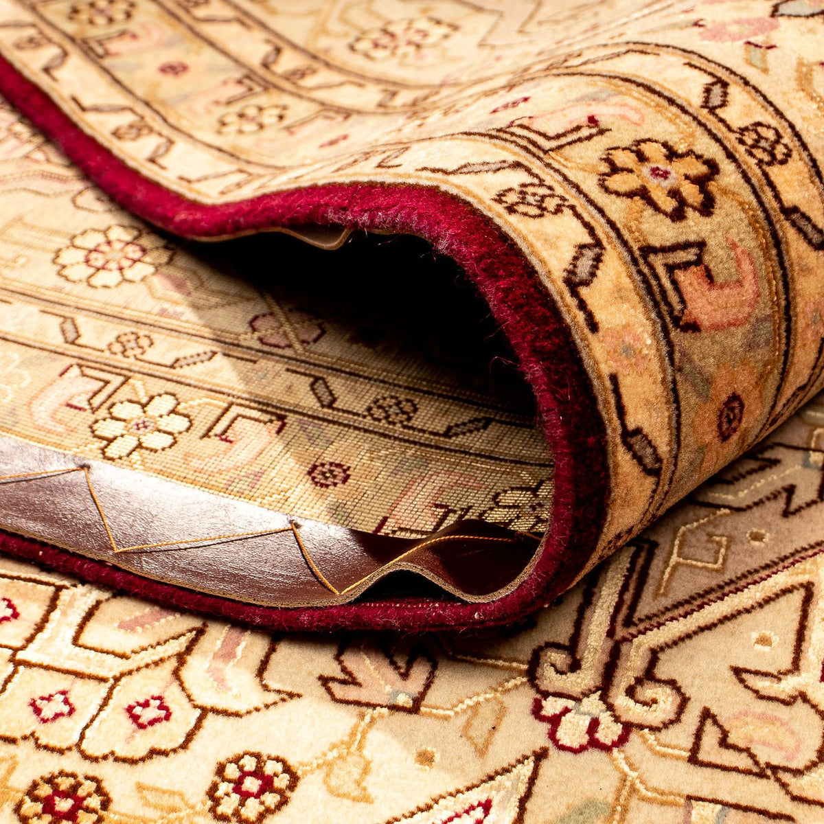 Persisk tæppe - Tabriz - Royal - 346 x 245 cm - lys brun