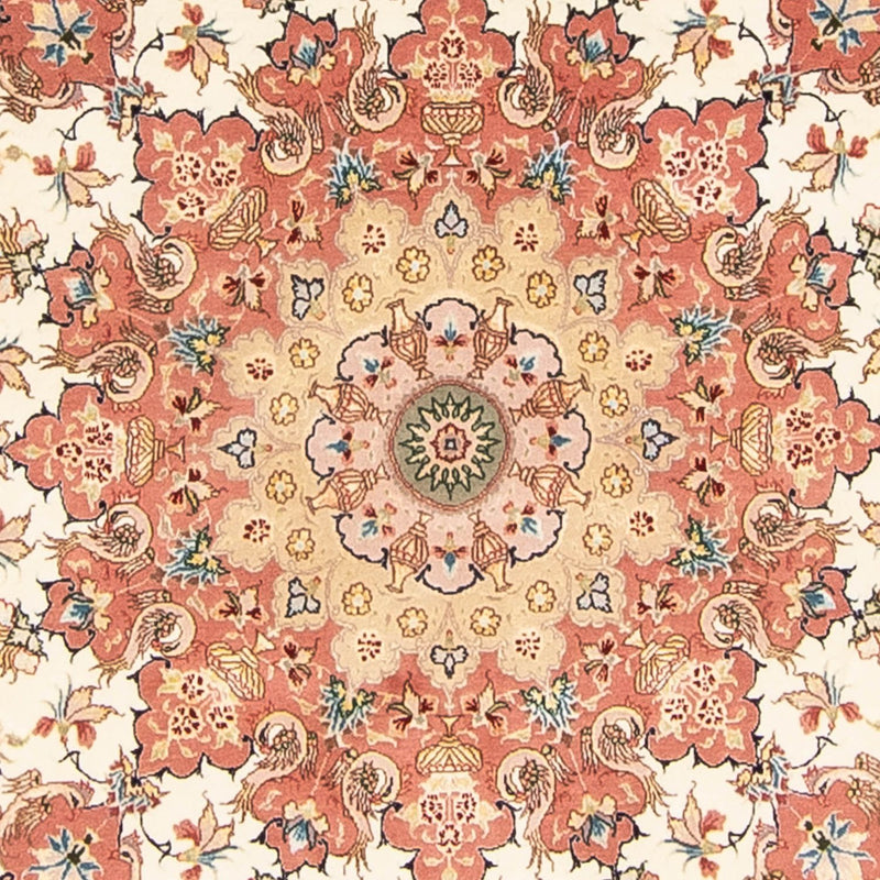 Persisk tæppe - Tabriz - Royal rundt  - 207 x 207 cm - beige