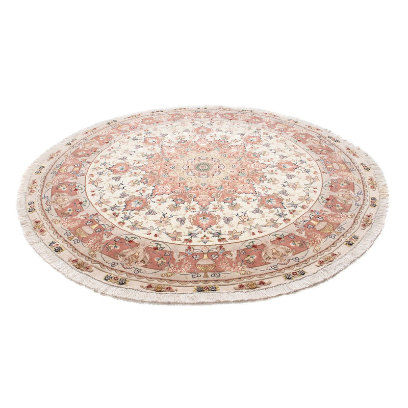 Persisk tæppe - Tabriz - Royal rundt  - 207 x 207 cm - beige