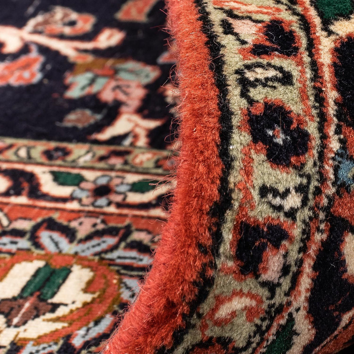 Persisk tæppe - Bijar - 225 x 166 cm - mørkeblå