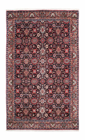Persisk tæppe - Bijar - 219 x 130 cm - mørkeblå