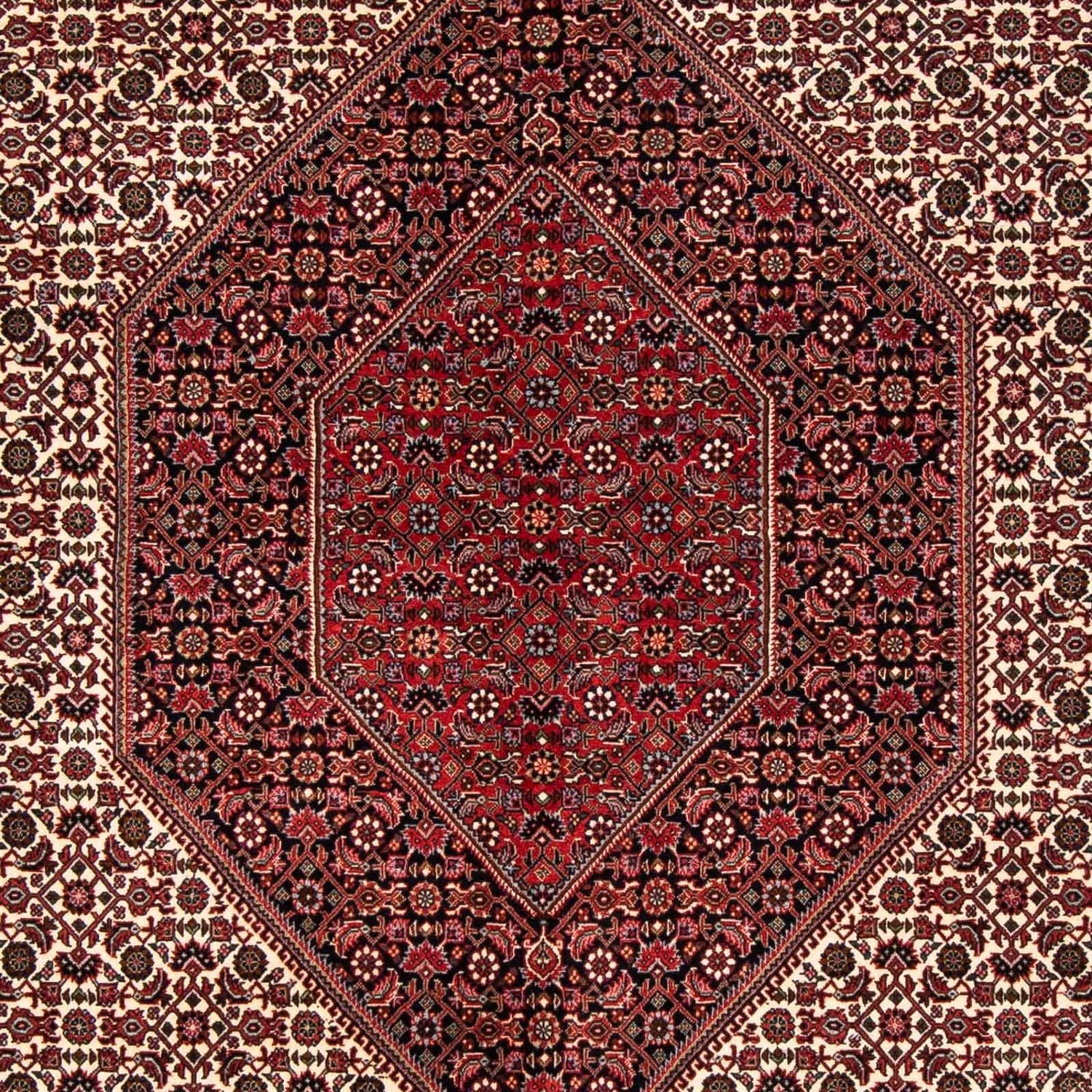Persisk tæppe - Bijar - 251 x 171 cm - mørkerød