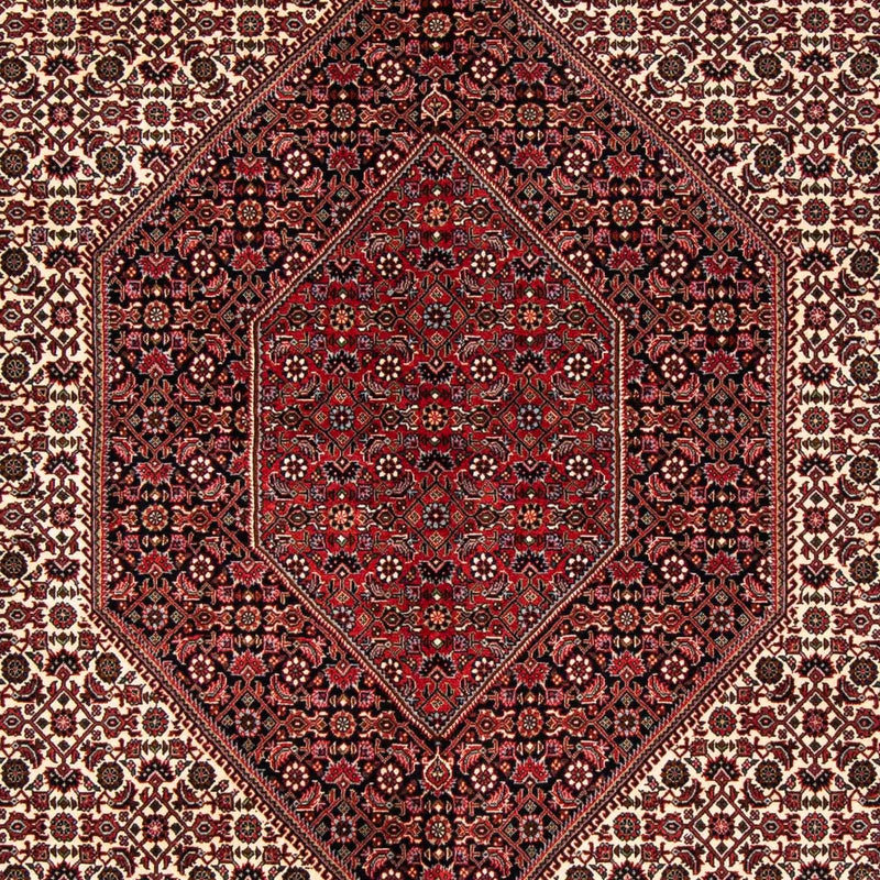Persisk tæppe - Bijar - 251 x 171 cm - mørkerød