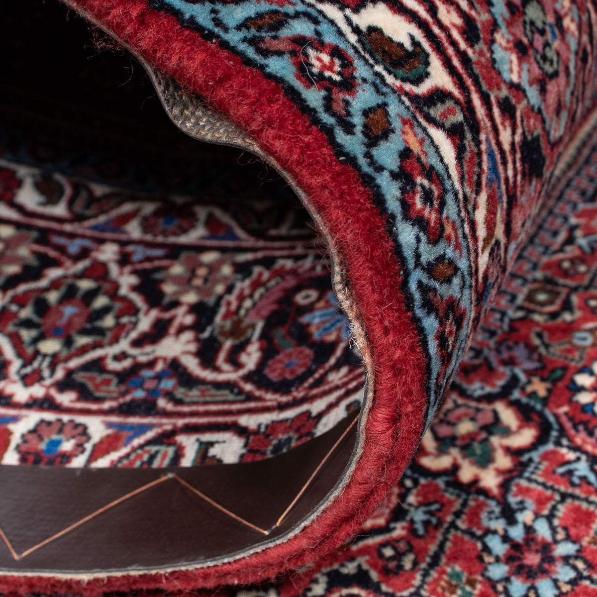 Persisk tæppe - Bijar - 203 x 130 cm - lysrød