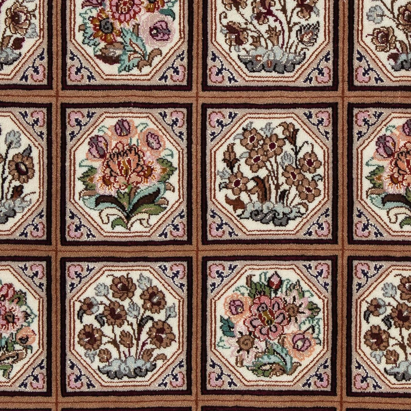 Persisk tæppe - Isfahan - Premium - 103 x 70 cm - lys brun