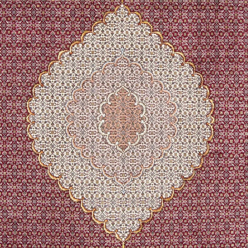 Persisk tæppe - Tabriz - 297 x 203 cm - mørkerød