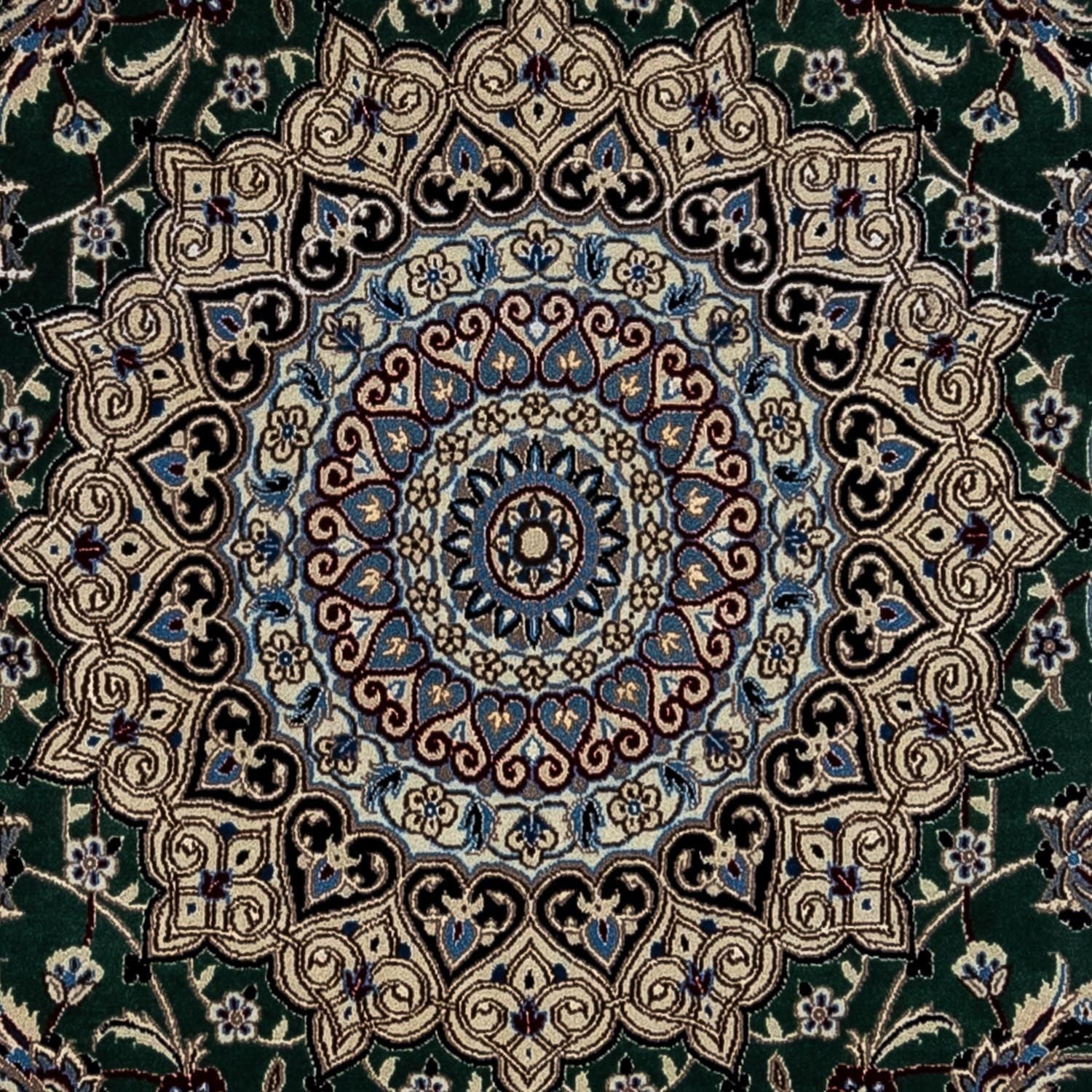 Persisk tæppe - Nain - Royal - 354 x 245 cm - mørkegrøn