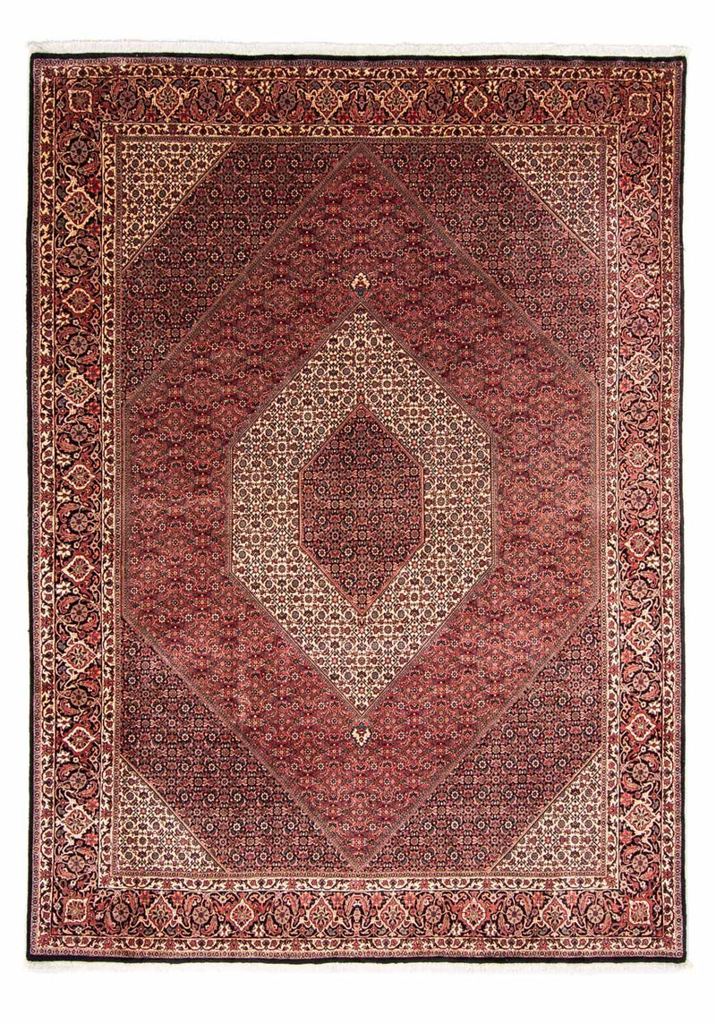 Persisk tæppe - Bijar - 340 x 252 cm - lysrød