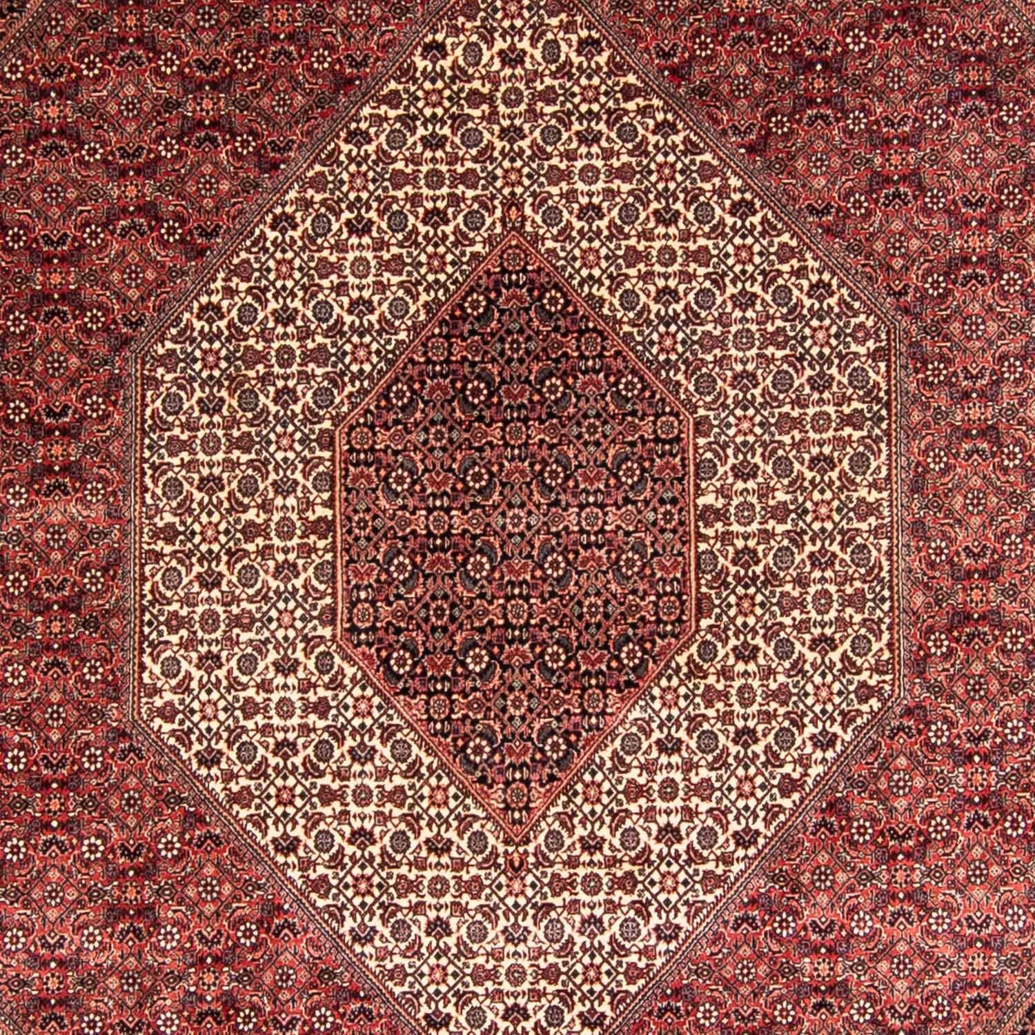 Persisk tæppe - Bijar - 340 x 252 cm - lysrød