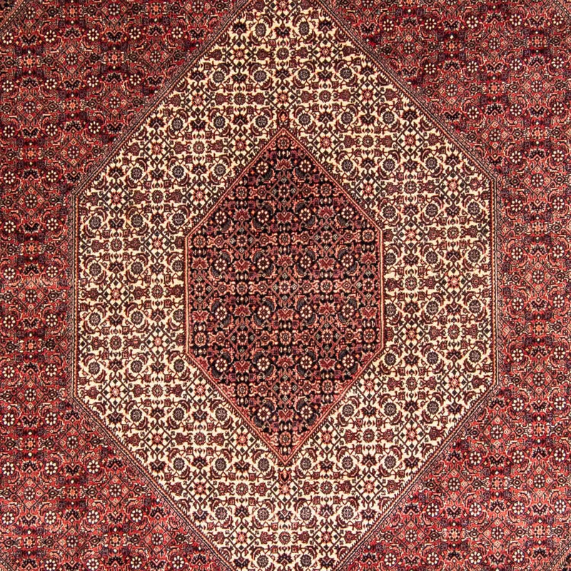 Persisk tæppe - Bijar - 340 x 252 cm - lysrød
