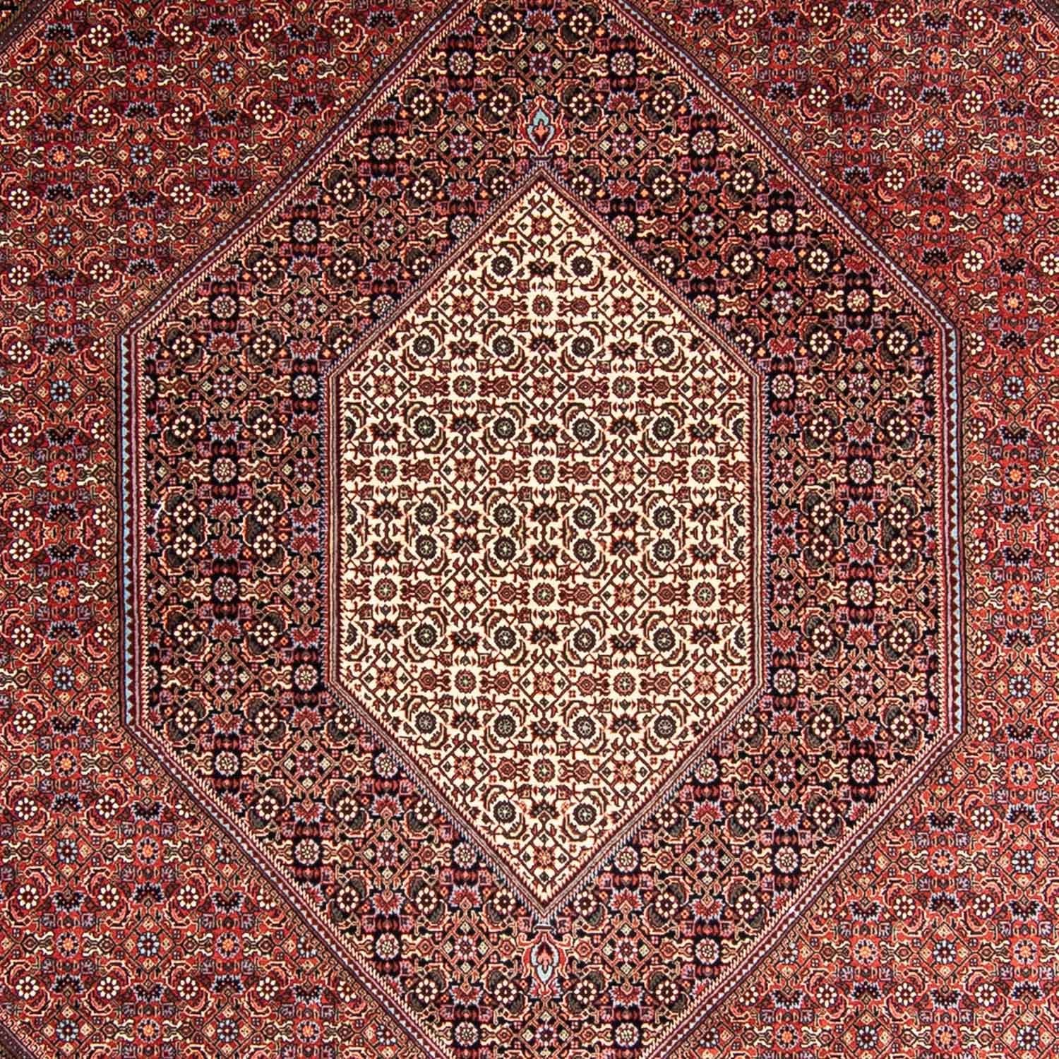 Persisk tæppe - Bijar - 358 x 255 cm - lysrød