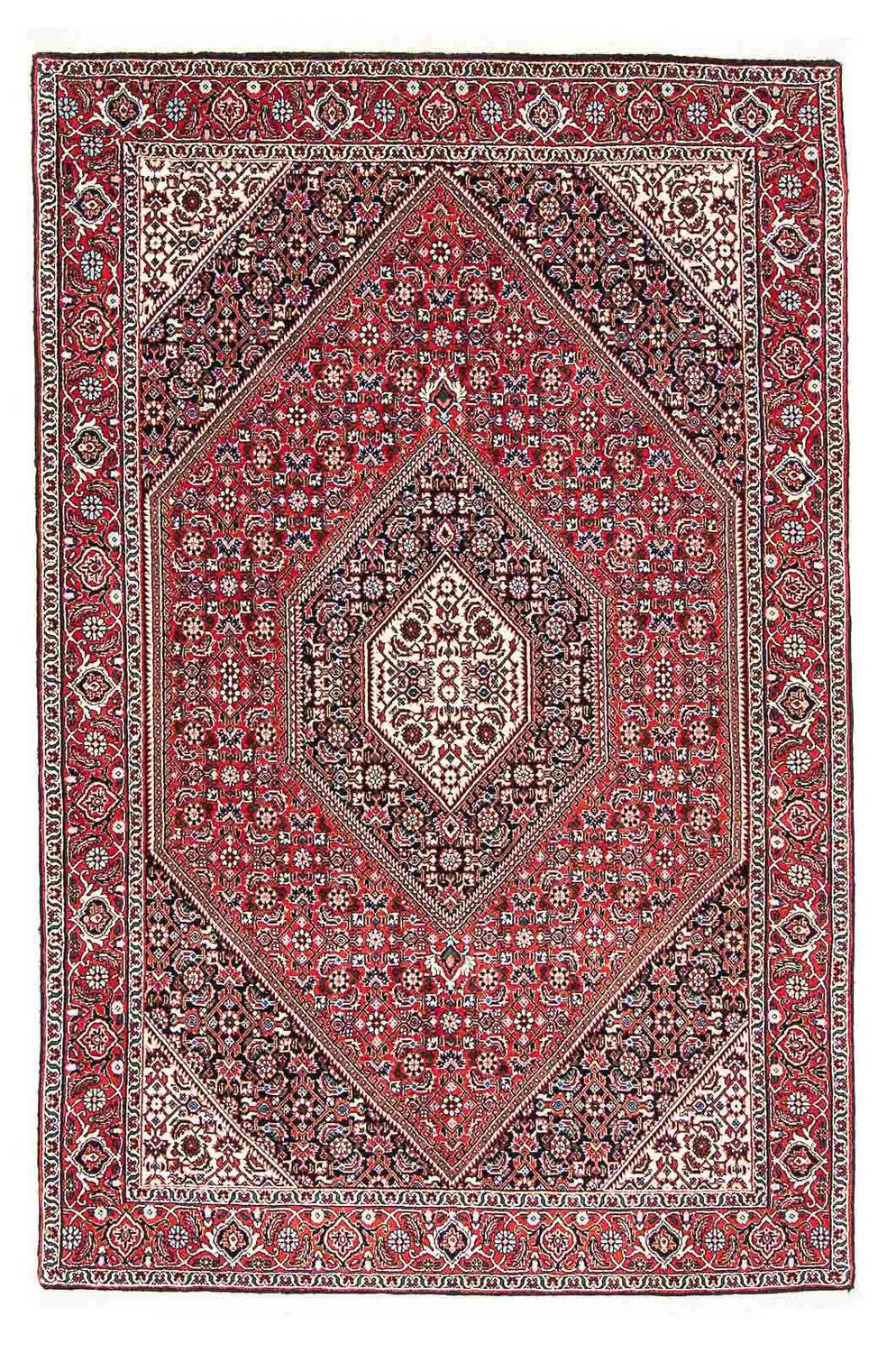 Persisk tæppe - Bijar - 173 x 111 cm - lysrød