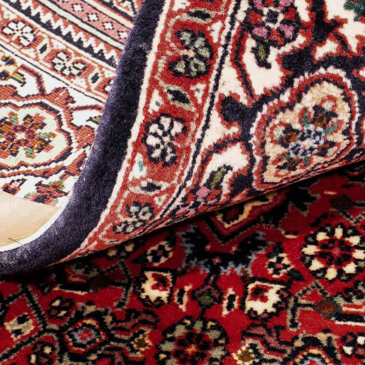 Persisk tæppe - Bijar - 183 x 110 cm - lysrød