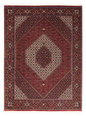 Persisk tæppe - Bijar - 245 x 172 cm - mørkerød