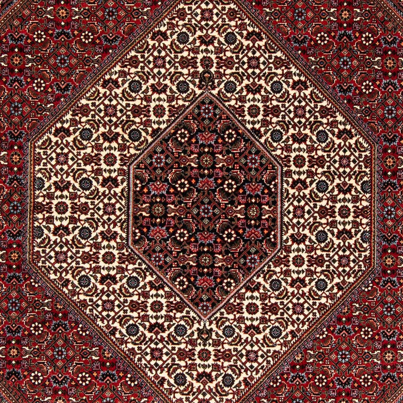 Persisk tæppe - Bijar - 245 x 172 cm - mørkerød