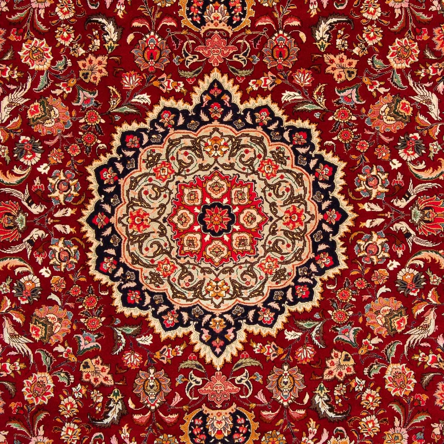 Persisk tæppe - Tabriz - Royal - 303 x 209 cm - mørkerød