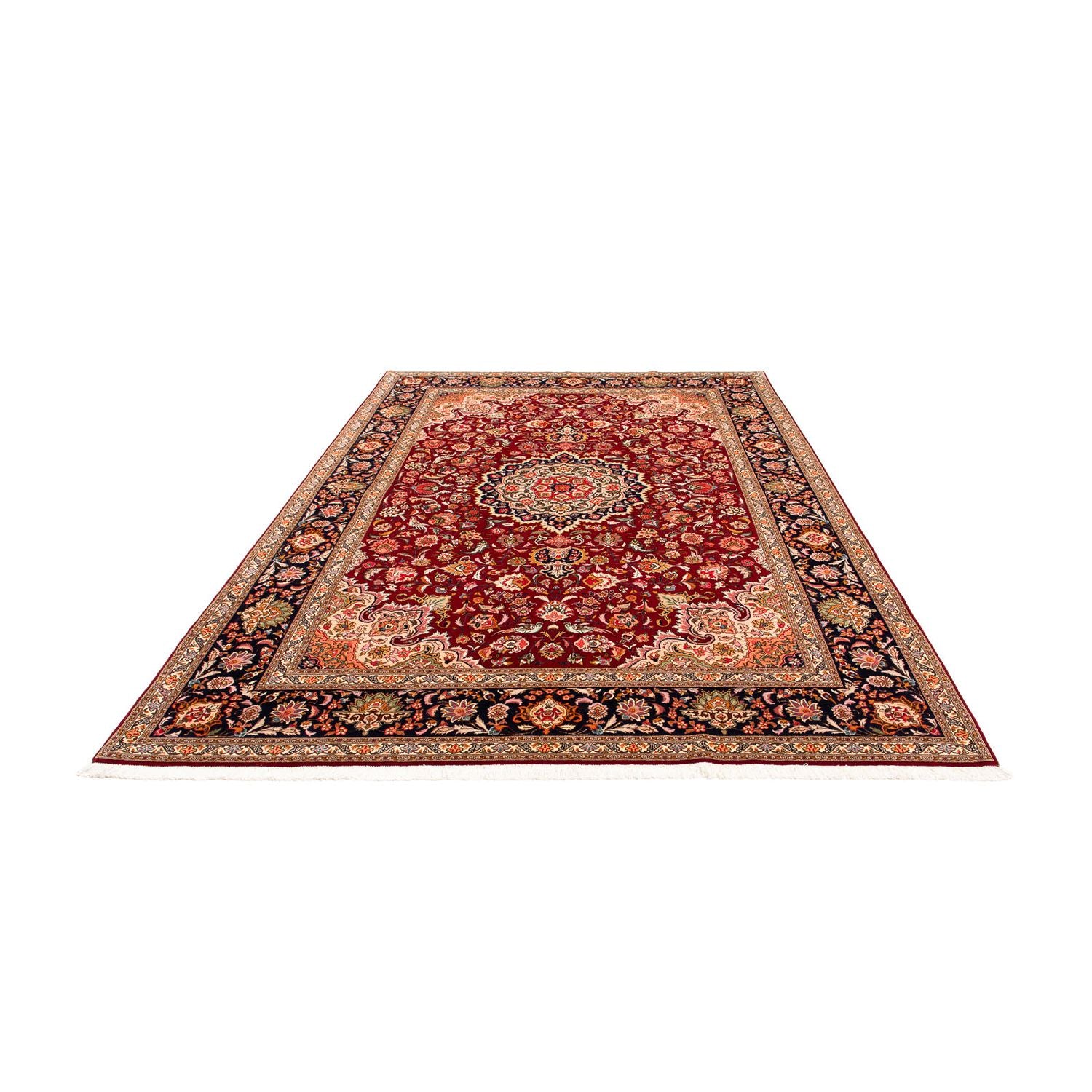 Persisk tæppe - Tabriz - Royal - 303 x 209 cm - mørkerød
