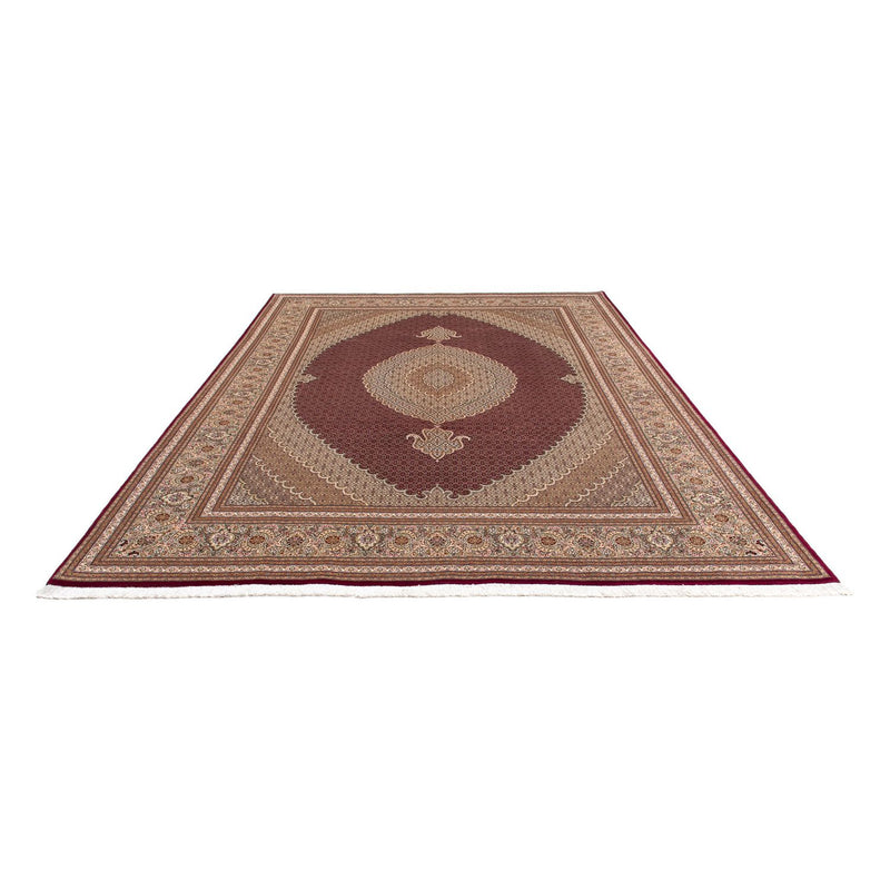 Persisk tæppe - Tabriz - 351 x 254 cm - mørkerød