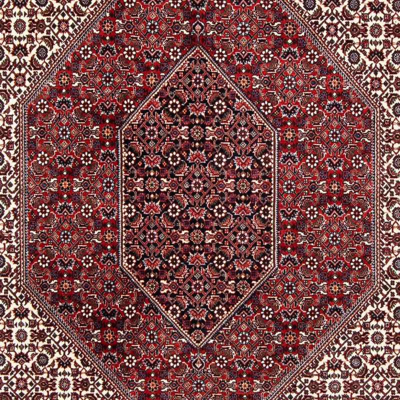 Persisk tæppe - Bijar - 241 x 170 cm - mørkerød