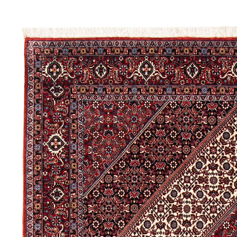 Persisk tæppe - Bijar - 241 x 170 cm - mørkerød