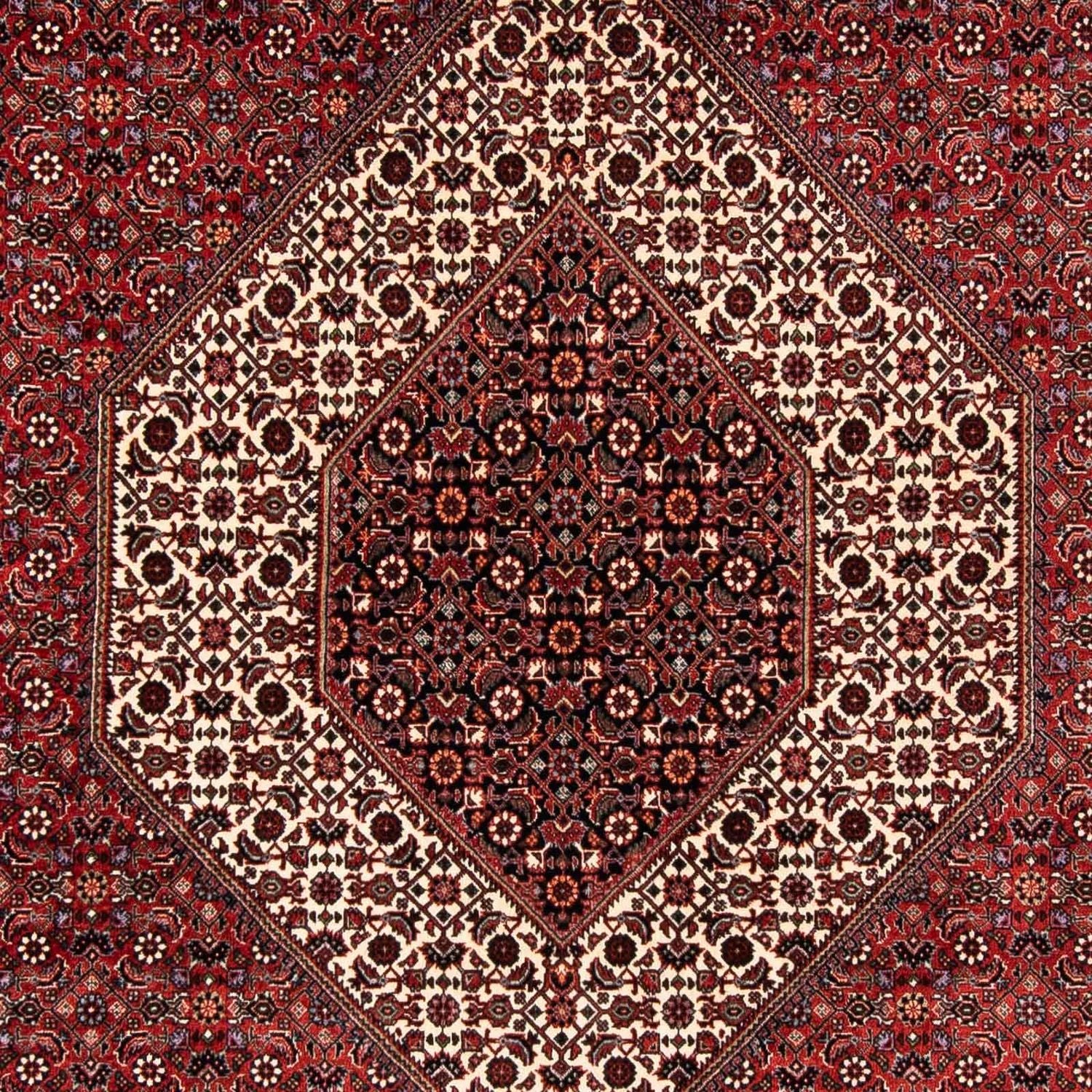 Persisk tæppe - Bijar - 254 x 174 cm - mørkerød
