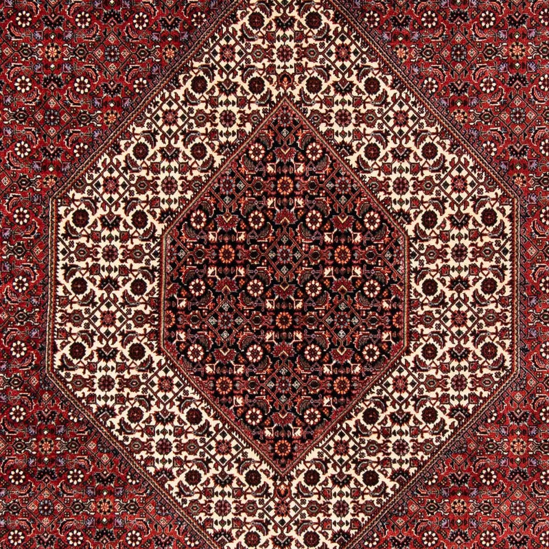 Persisk tæppe - Bijar - 254 x 174 cm - mørkerød