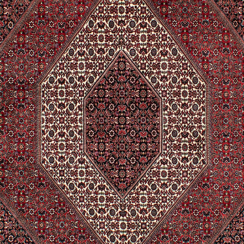 Persisk tæppe - Bijar - 305 x 203 cm - mørkerød