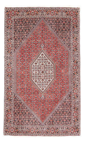 Persisk tæppe - Bijar - 181 x 109 cm - lysrød