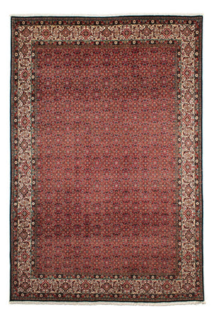 Persisk tæppe - Bijar - 307 x 208 cm - mørkerød