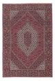 Persisk tæppe - Bijar - 206 x 132 cm - mørkerød
