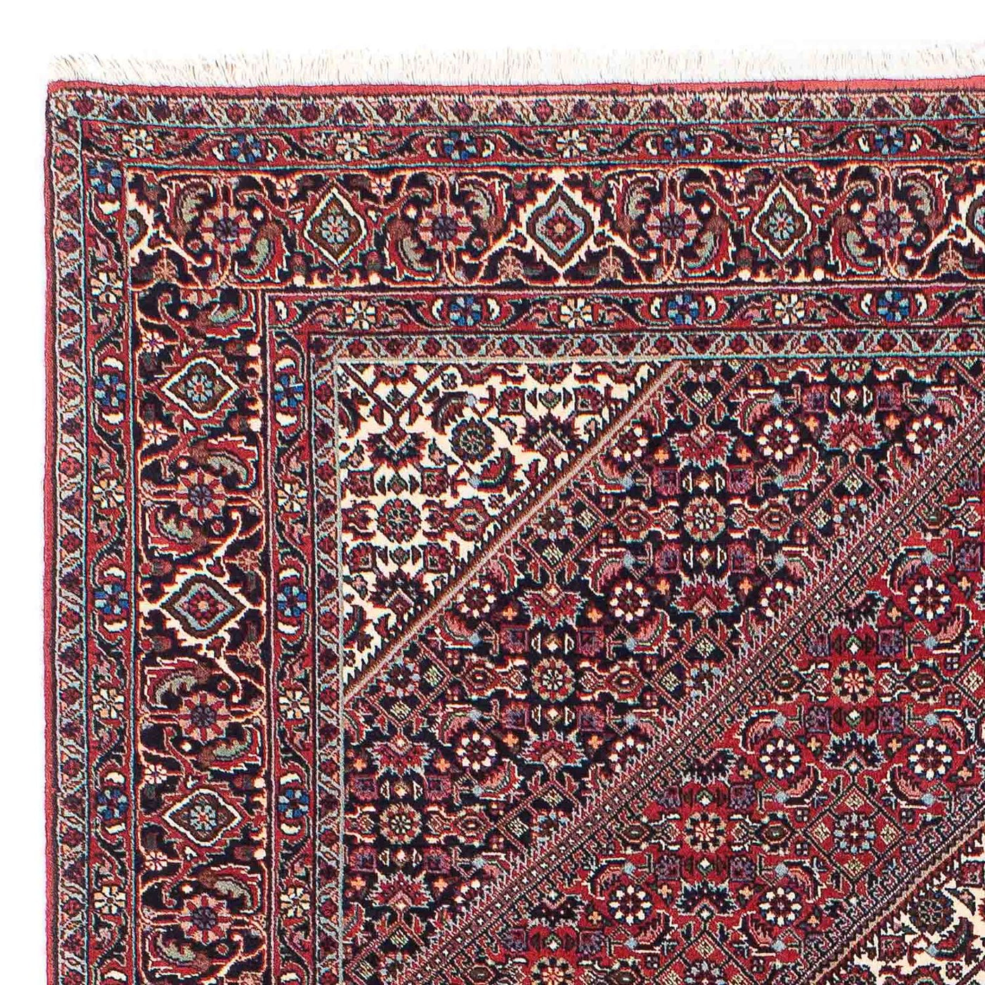 Persisk tæppe - Bijar - 206 x 132 cm - mørkerød