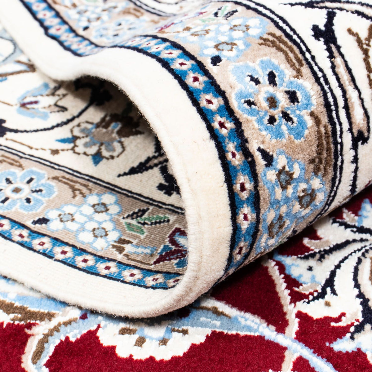 Persisk tæppe - Nain - Royal - 288 x 202 cm - mørkerød