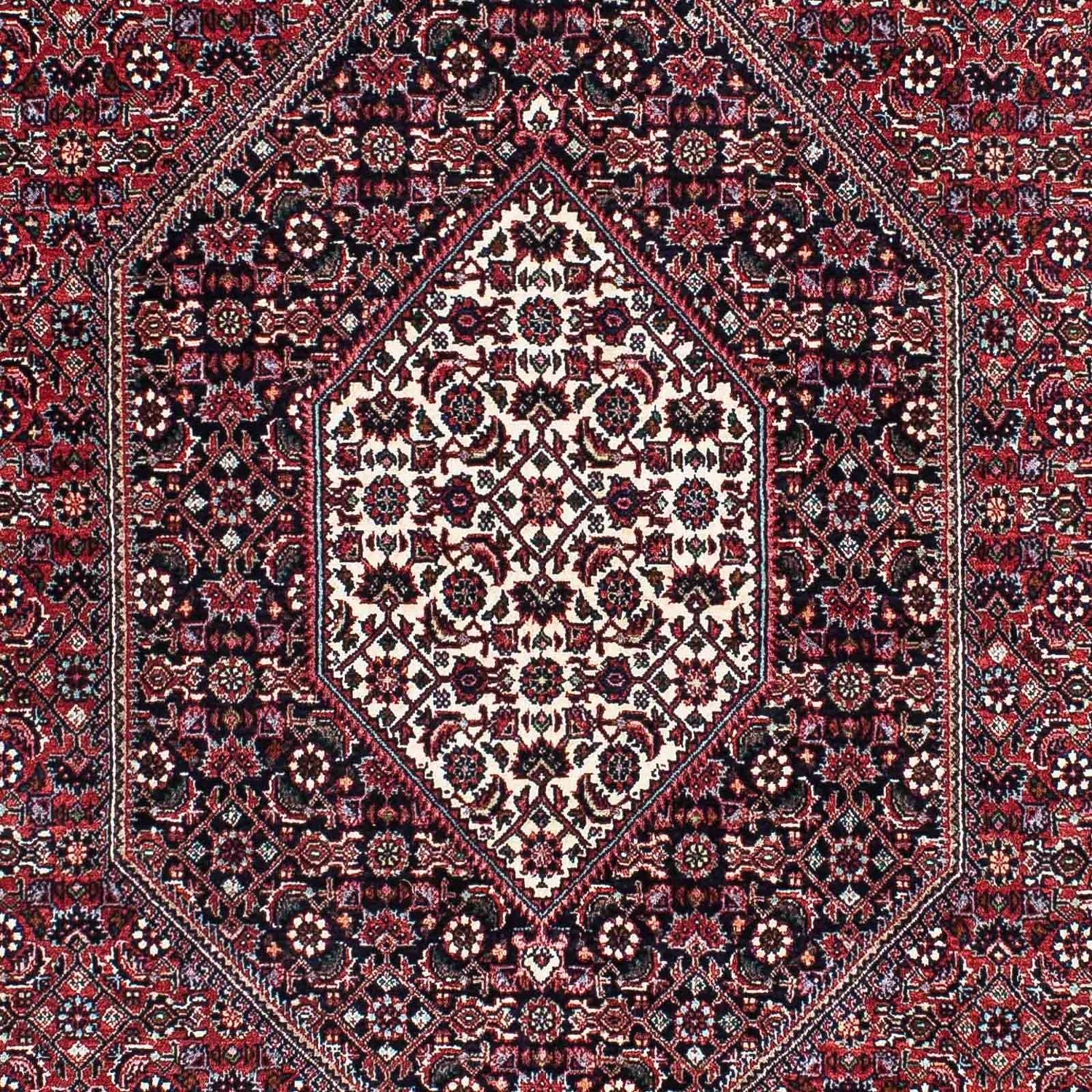 Persisk tæppe - Bijar - 211 x 126 cm - lysrød