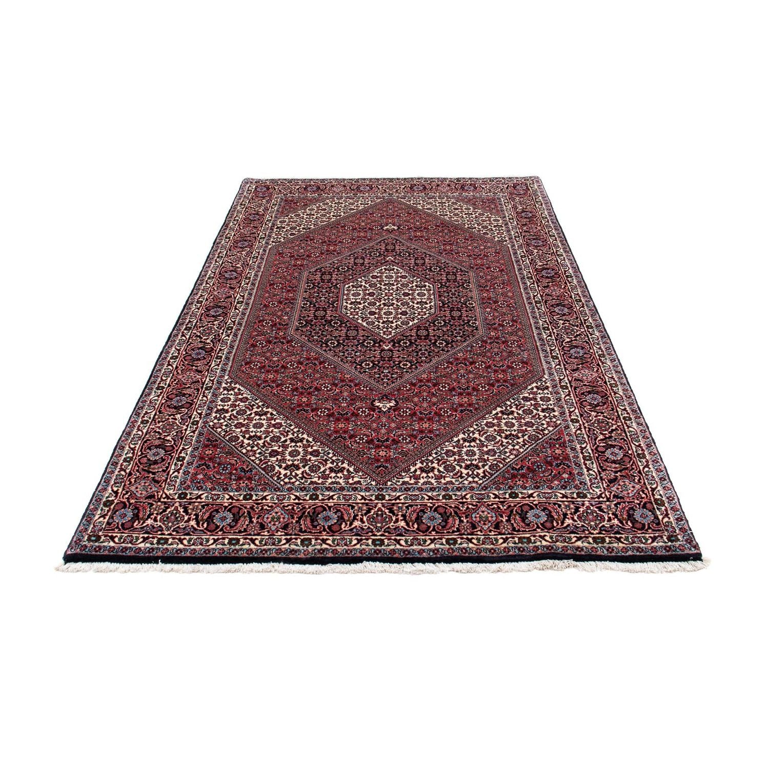 Persisk tæppe - Bijar - 211 x 126 cm - lysrød