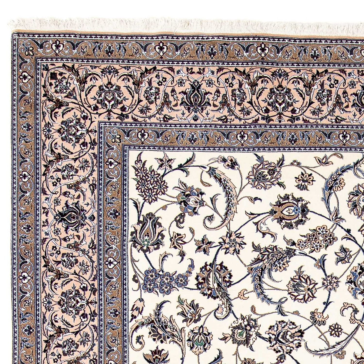 Persisk tæppe - Nain - Premium - 310 x 215 cm - beige