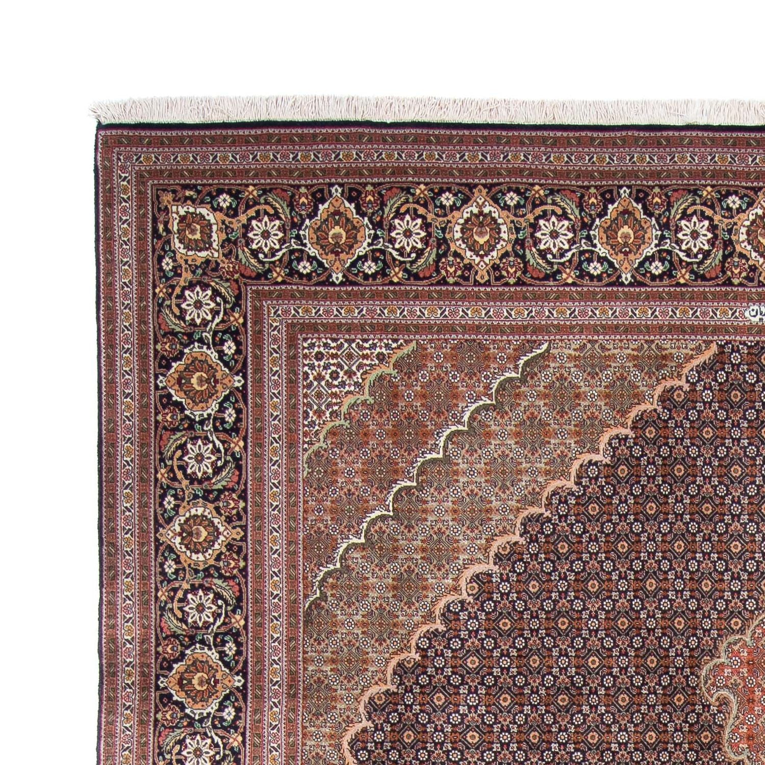 Persisk tæppe - Tabriz - 310 x 202 cm - mørkeblå