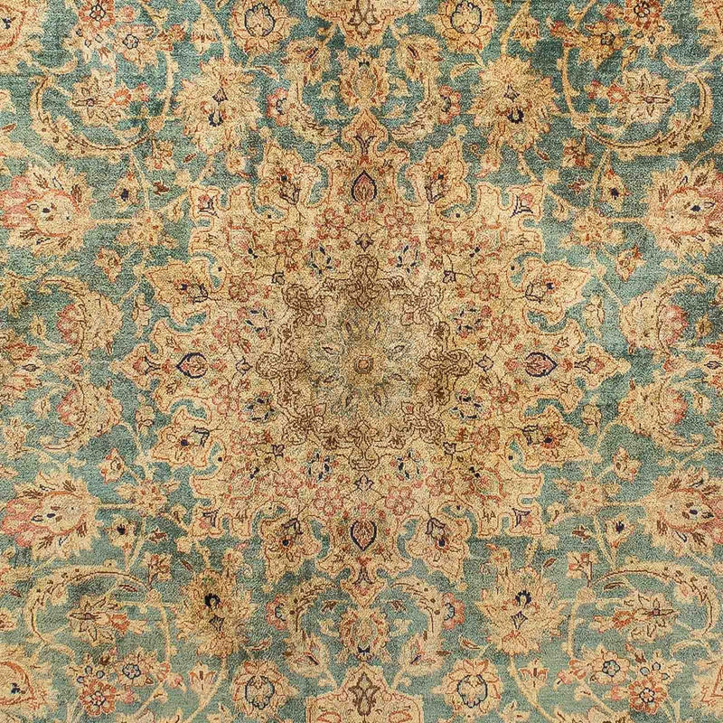 Silketæppe - Ghom Silk - Premium - 216 x 132 cm - mørkeblå