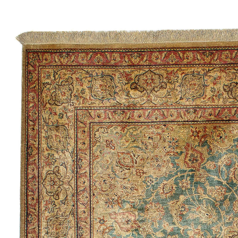 Silketæppe - Ghom Silk - Premium - 216 x 132 cm - mørkeblå