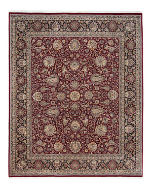 Vintage tæppe - 305 x 244 cm - mørkerød