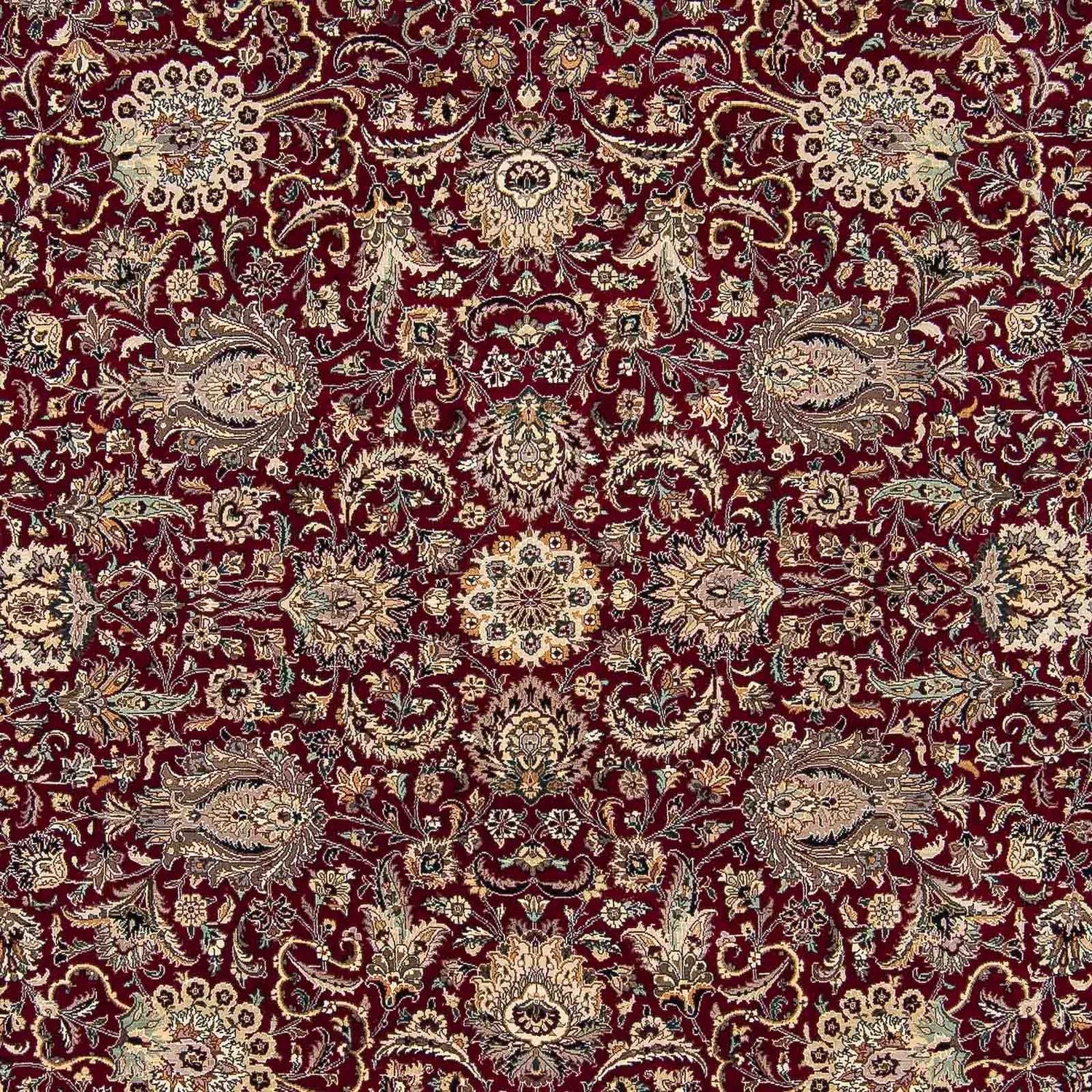 Vintage tæppe - 305 x 244 cm - mørkerød