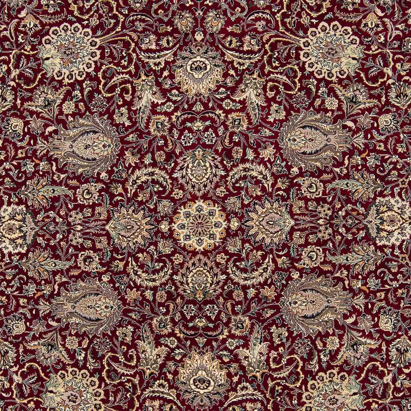 Vintage tæppe - 305 x 244 cm - mørkerød