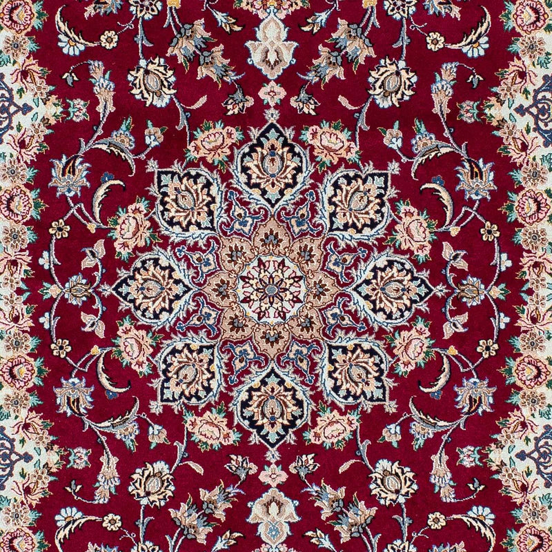 Persisk tæppe - Isfahan - Premium - 194 x 131 cm - rød