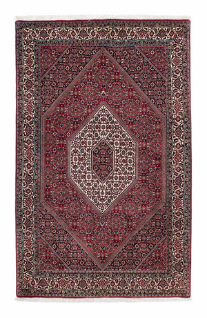 Persisk tæppe - Bijar - 212 x 132 cm - lysrød