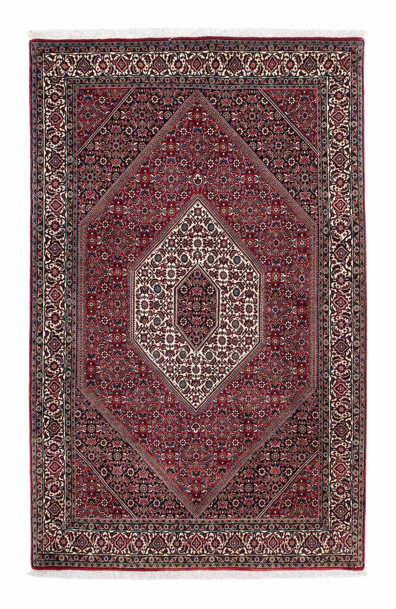 Persisk tæppe - Bijar - 212 x 132 cm - lysrød