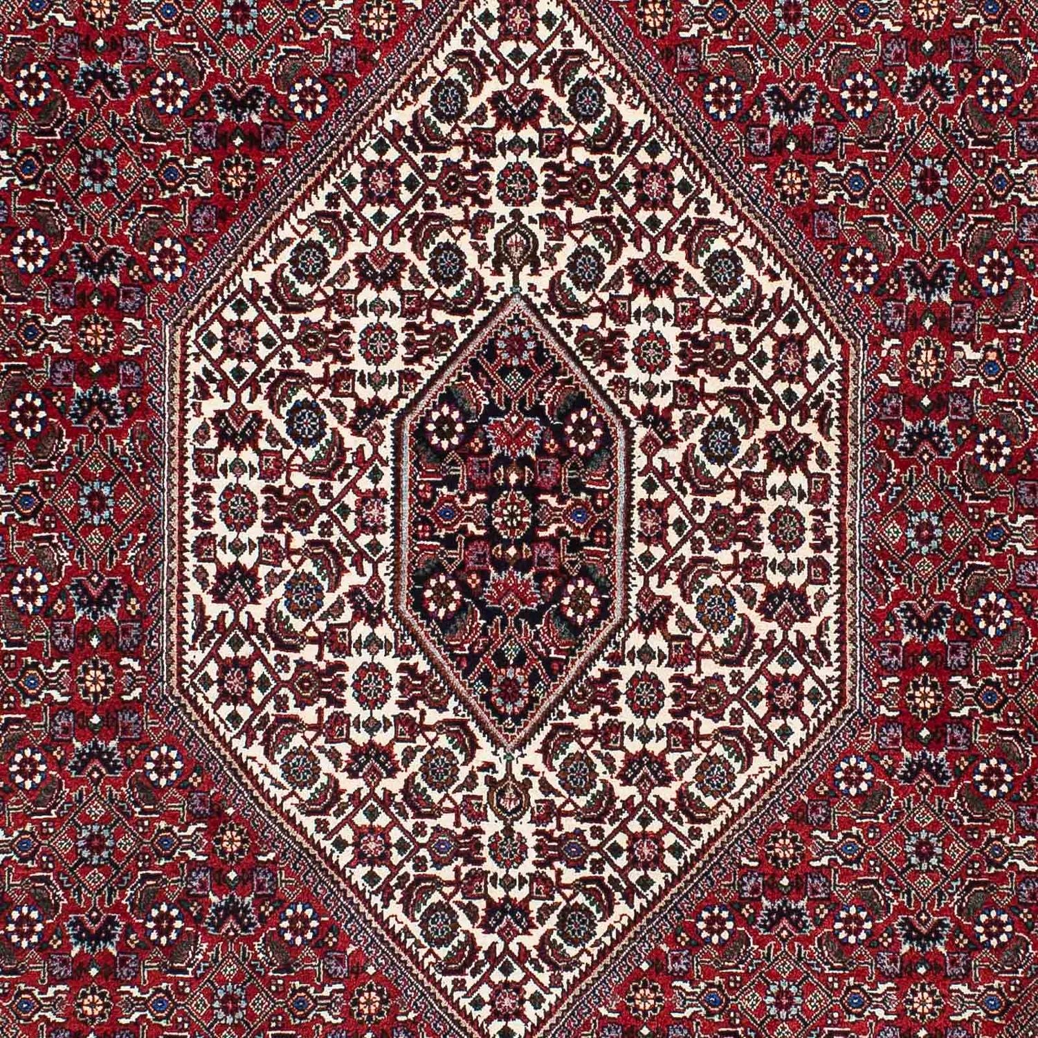 Persisk tæppe - Bijar - 212 x 132 cm - lysrød