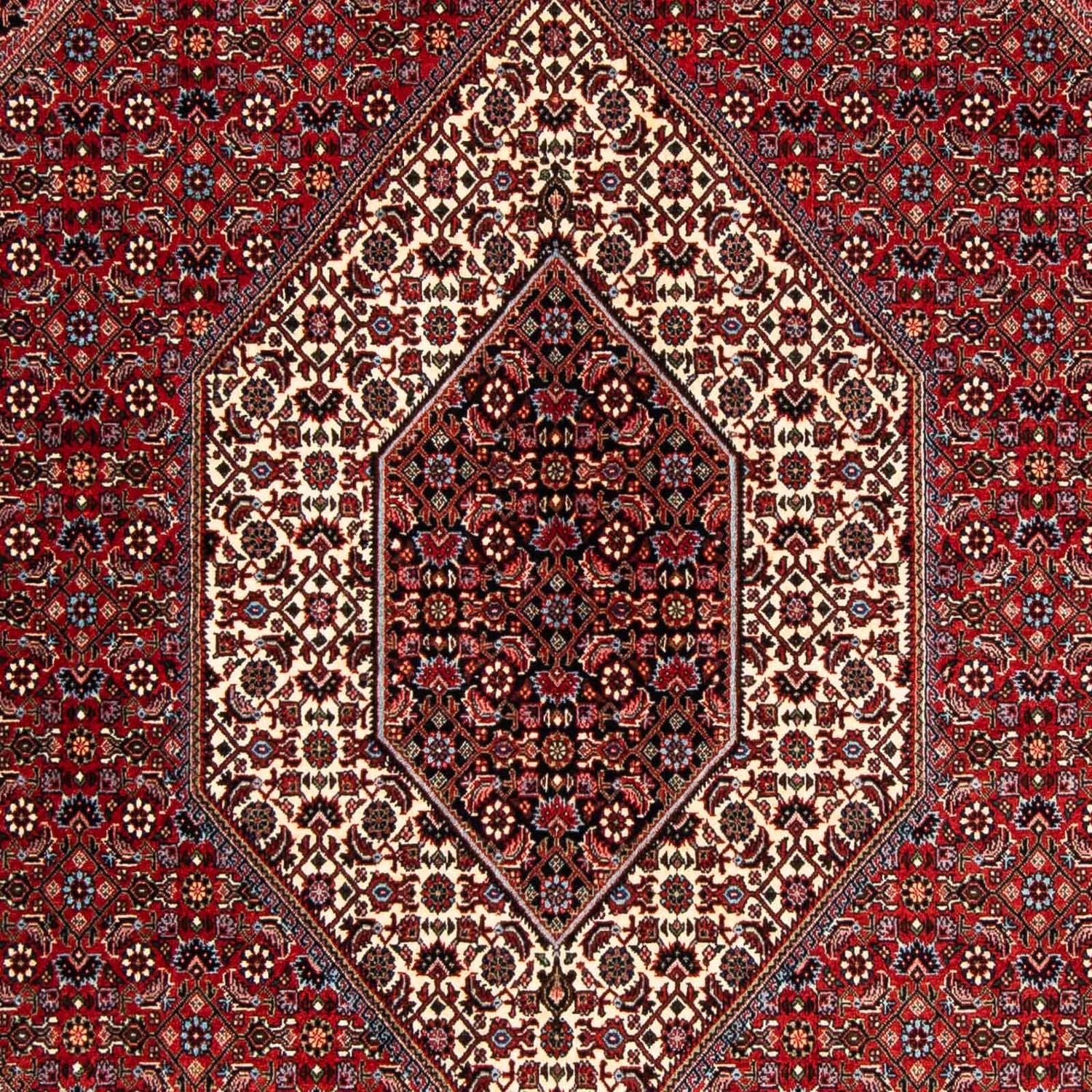 Persisk tæppe - Bijar - 252 x 170 cm - mørkerød