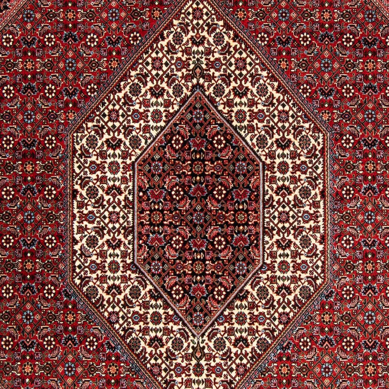 Persisk tæppe - Bijar - 252 x 170 cm - mørkerød
