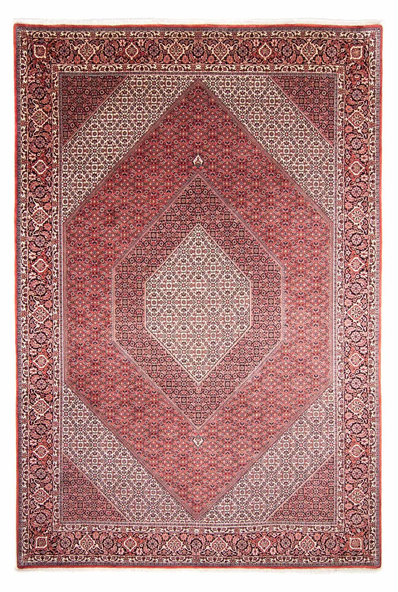 Persisk tæppe - Bijar - 355 x 248 cm - lysrød