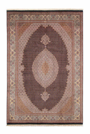 Persisk tæppe - Tabriz - 298 x 198 cm - lys brun